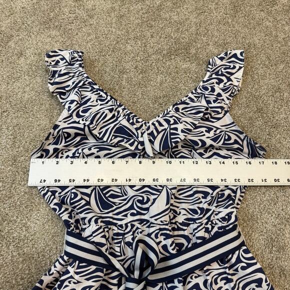 Vineyard Vines x Target medium ruffle belted nautical pockets dress D4 2469 - Picture 4 of 13